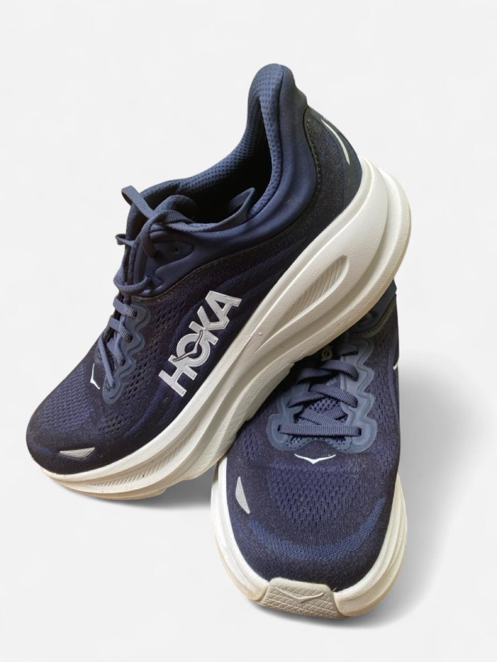 HOKA Bondi 9 Men’s 9.5 D Midnight Blue Varsity Navy Running Shoes 1162011